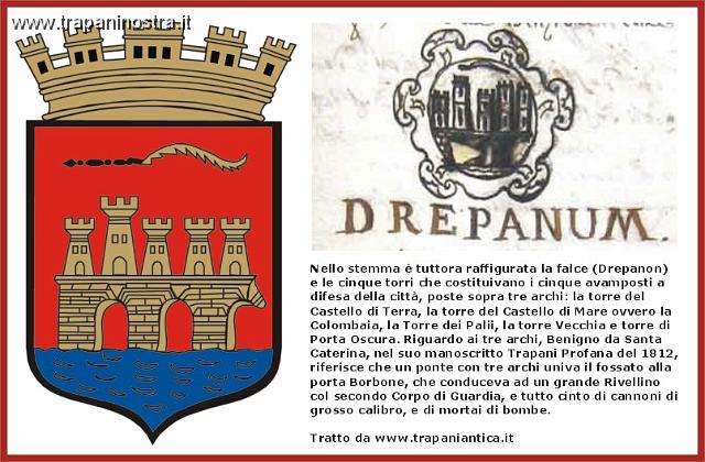 Lo stemma di Trapani - DREPANUM